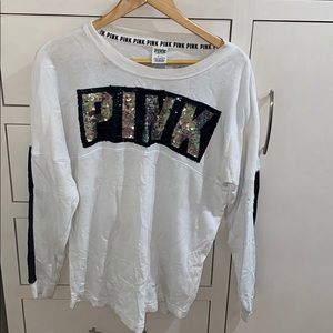 COPY - Pink white sequence style sweater